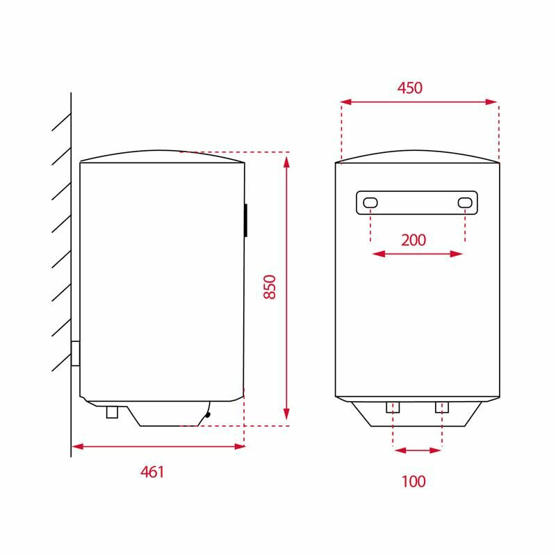 Termo eléctrico Teka EWH 80 C – 80 L, 1.500 W, Vertical