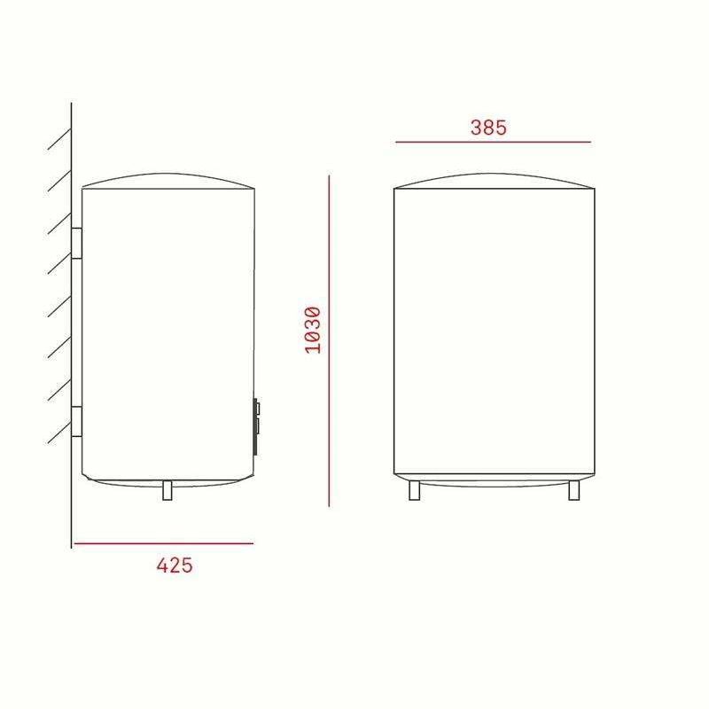Termo eléctrico Teka EWH 80 H – 73 L, 1.500 W, instalación vertical/horizontal