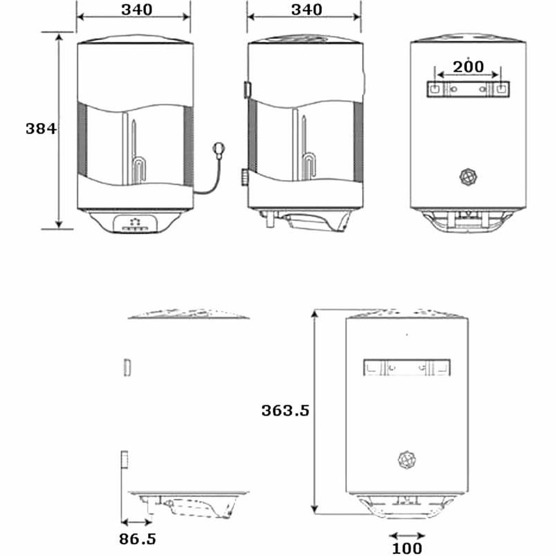 Termo eléctrico Teka SMART EWH 15 VE-D – 15 L, Clase A, SmartControl