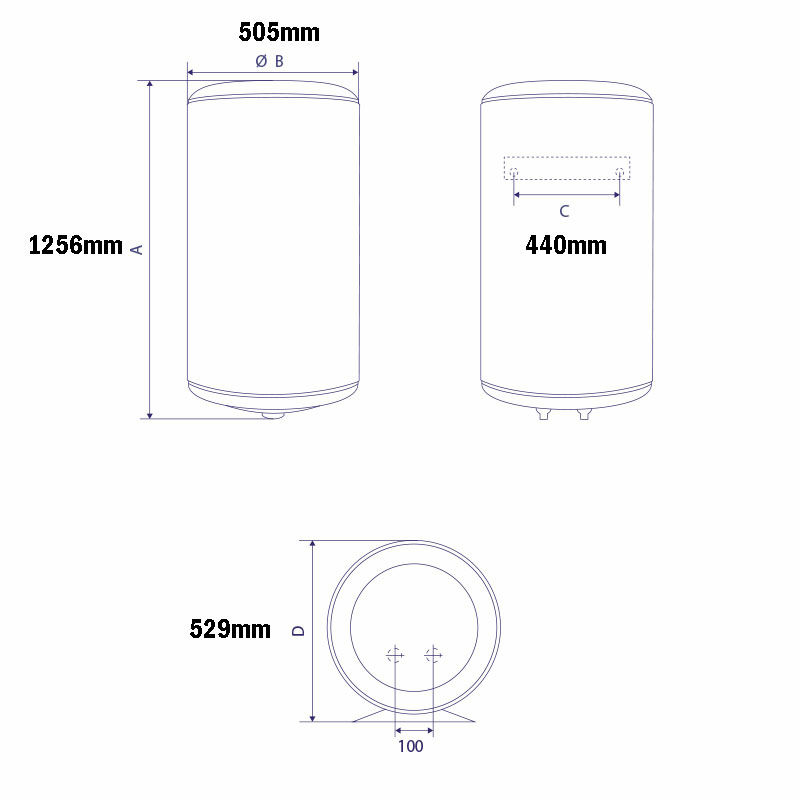Termo eléctrico Edesa ONE – 150 L, 2200 W, montaje vertical