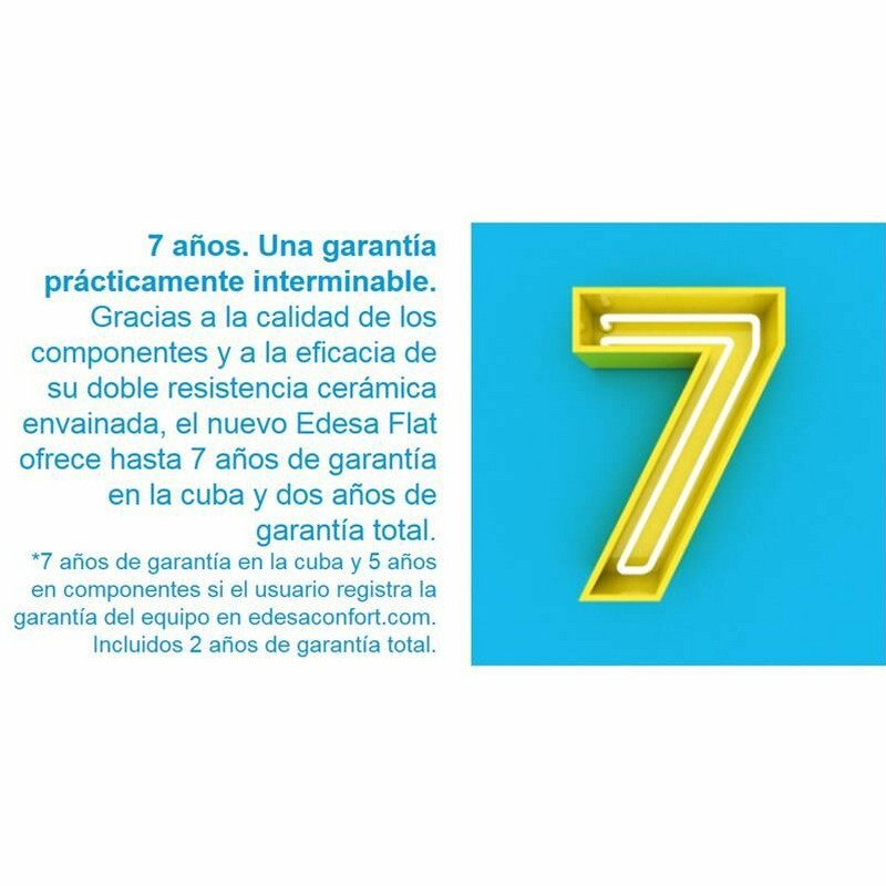 Termo eléctrico Edesa Flat 80 – 80 L, WiFi y control digital, extraplano