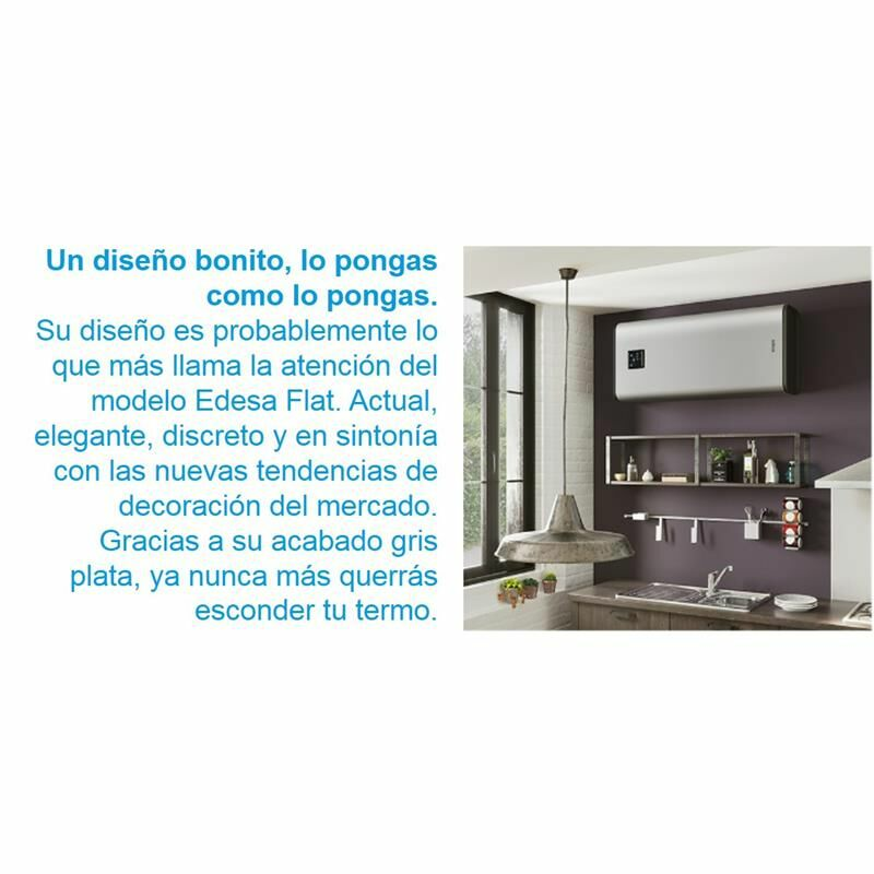 Termo eléctrico Edesa Flat 50 – Extraplano, WiFi, 50 L