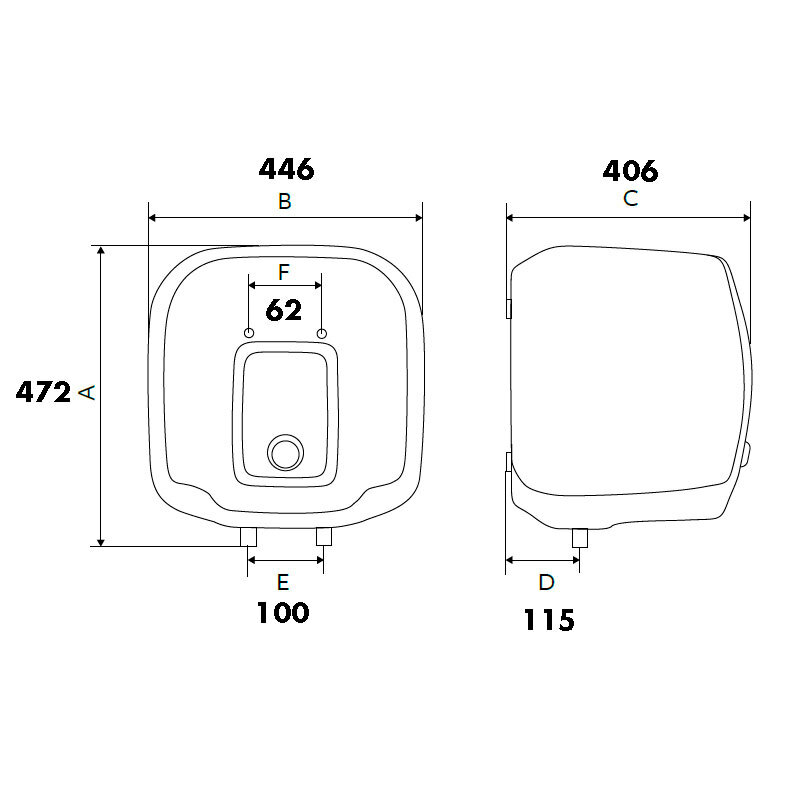 Termo eléctrico Edesa MINI 30 (931154) – 30 L, 1500 W, Modo ECO