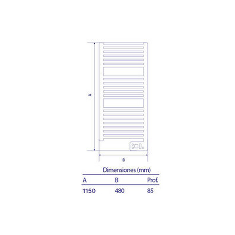 Toallero eléctrico Edesa Cocoon 500W – Programador diario, Termostato electrónico, Función Boost
