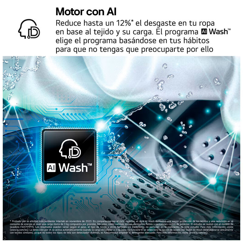 Torre de lavado y secado LG WT1210WWF – 12kg lavado 10kg secado, Motor Inverter AI, TurboWash360 y Vapor