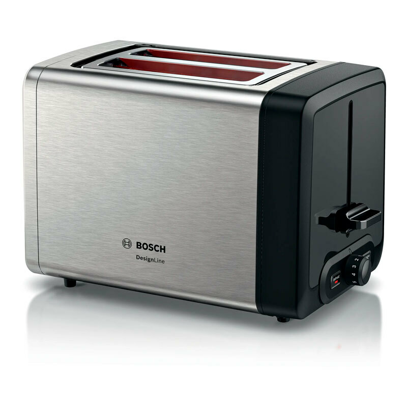 Tostadora Bosch TAT4P420 – Inox, 2 rebanadas, 970 W