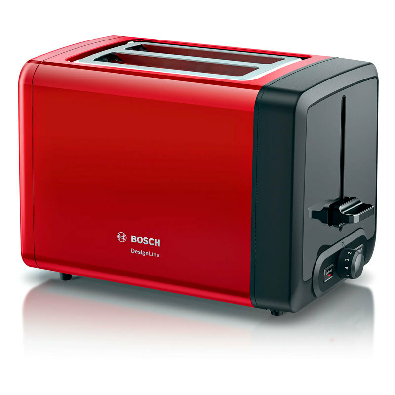 Tostadora Bosch TAT4P424 – Rojo, 2 ranuras, 970 W