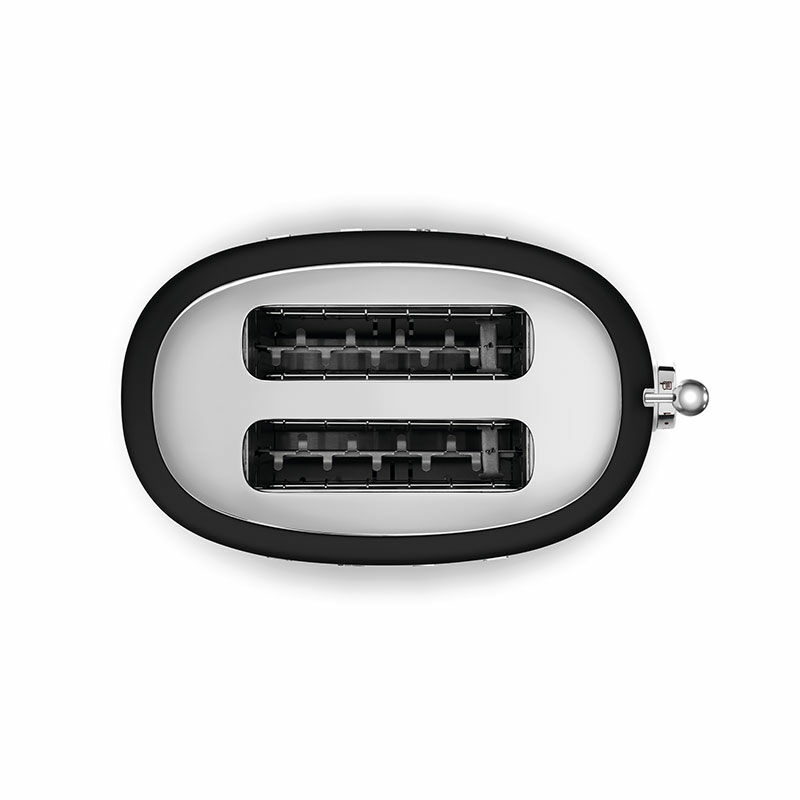 Tostadora Smeg TSF01BLMEU – Negro mate, ranuras extra anchas, 6 niveles