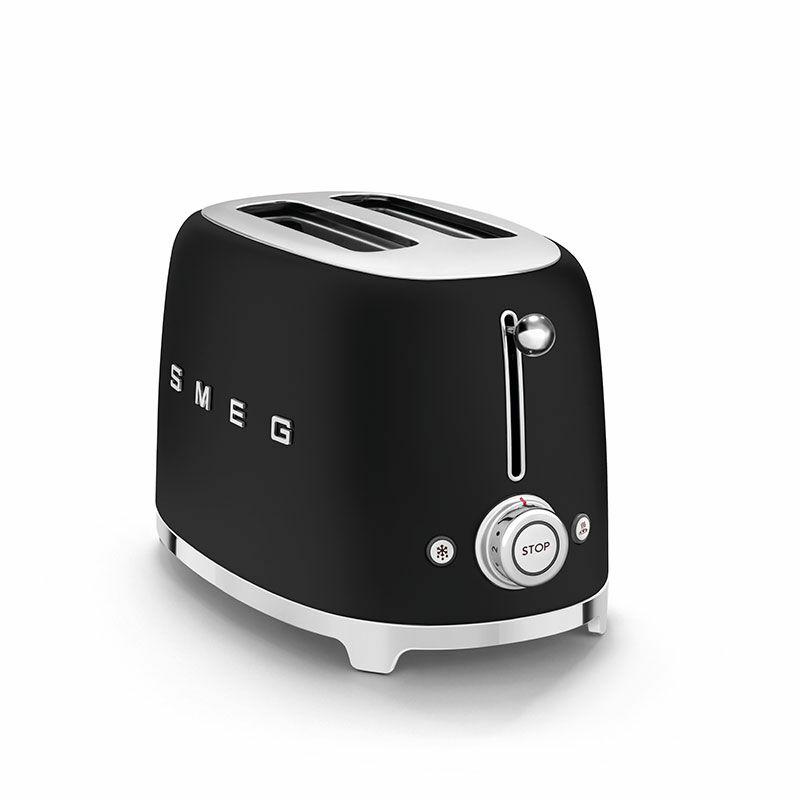 Tostadora Smeg TSF01BLMEU – Negro mate, ranuras extra anchas, 6 niveles