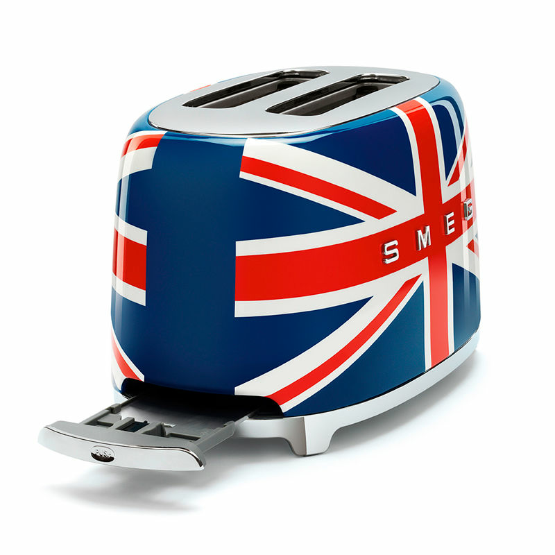 Tostadora Smeg TSF01UJEU – Union Jack, 2 ranuras extra anchas, 6 niveles de tostado