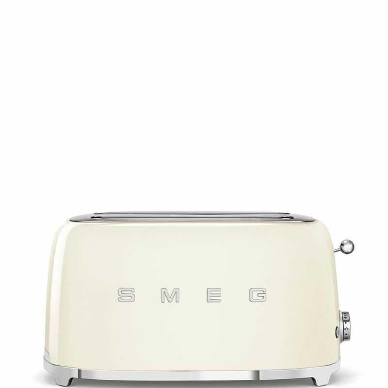 Tostadora Smeg TSF02CREU – Crema, 4 rebanadas extraanchas, 1500 W