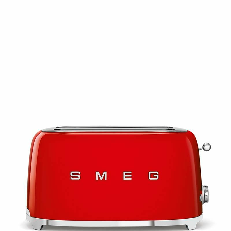 Tostadora Smeg TSF02RDEU – Rojo, 2 ranuras extra anchas, 6 niveles