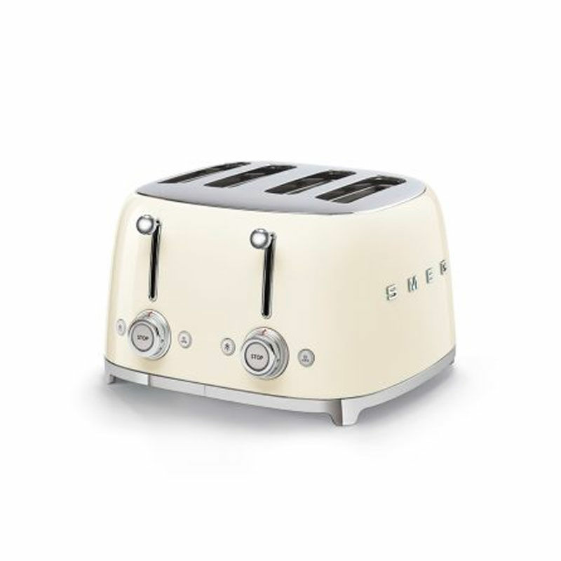 Tostadora Smeg TSF03CREU – 4 ranuras extraanchas, 6 niveles, 2000 W