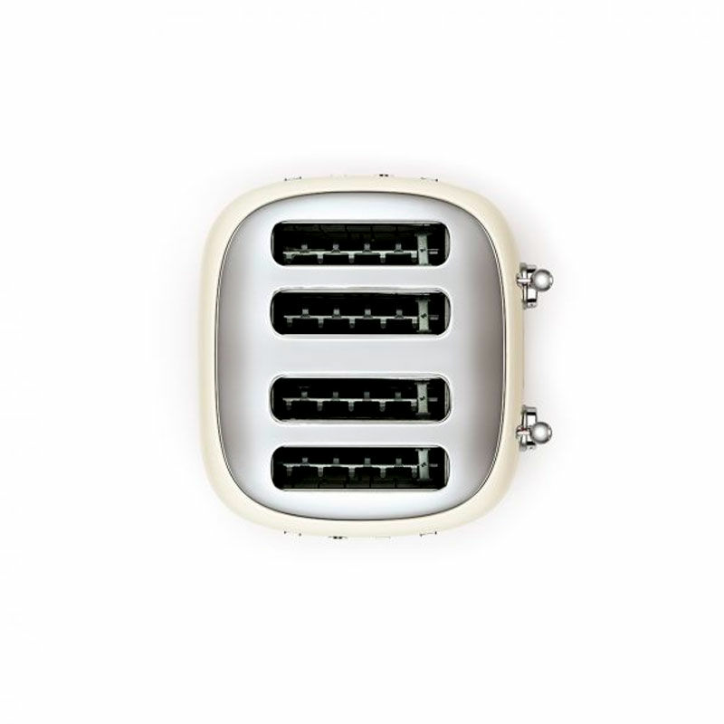 Tostadora Smeg TSF03CREU – 4 ranuras extraanchas, 6 niveles, 2000 W