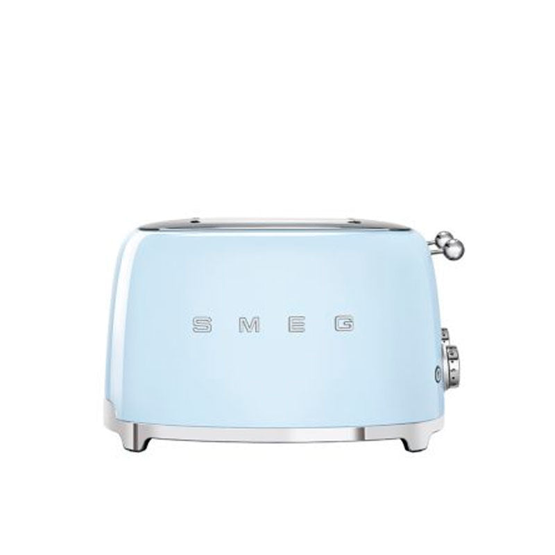 Tostadora Smeg TSF03PBEU – Azul pastel, 4 ranuras extra anchas, 2000 W