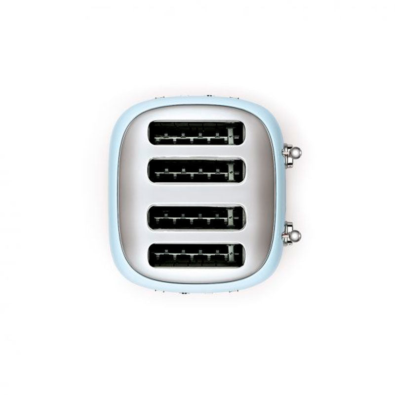 Tostadora Smeg TSF03PBEU – Azul pastel, 4 ranuras extra anchas, 2000 W