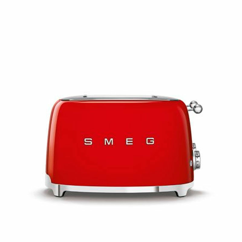 Tostadora Smeg TSF03RDEU – Rojo 50's, 4 ranuras extraanchas, 6 niveles de tostado