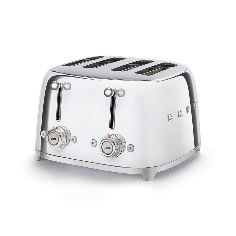 Tostadora Smeg TSF03SSEU – Cromo, 2000 W, 4 ranuras extra anchas
