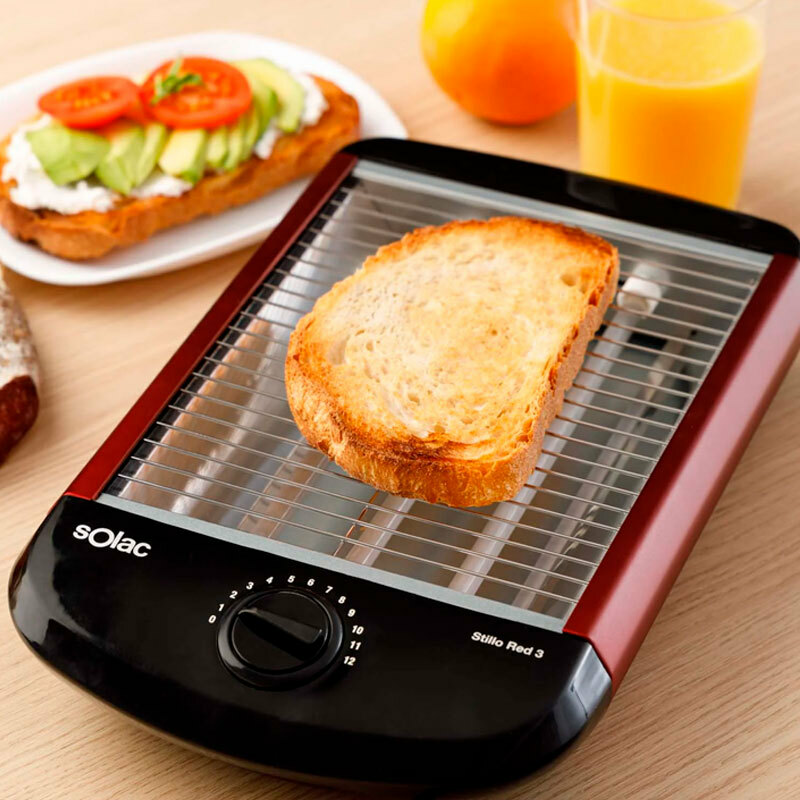 Tostadora plana Solac TC5309 – 700W, 12 niveles, bandeja recogemigas extraíble