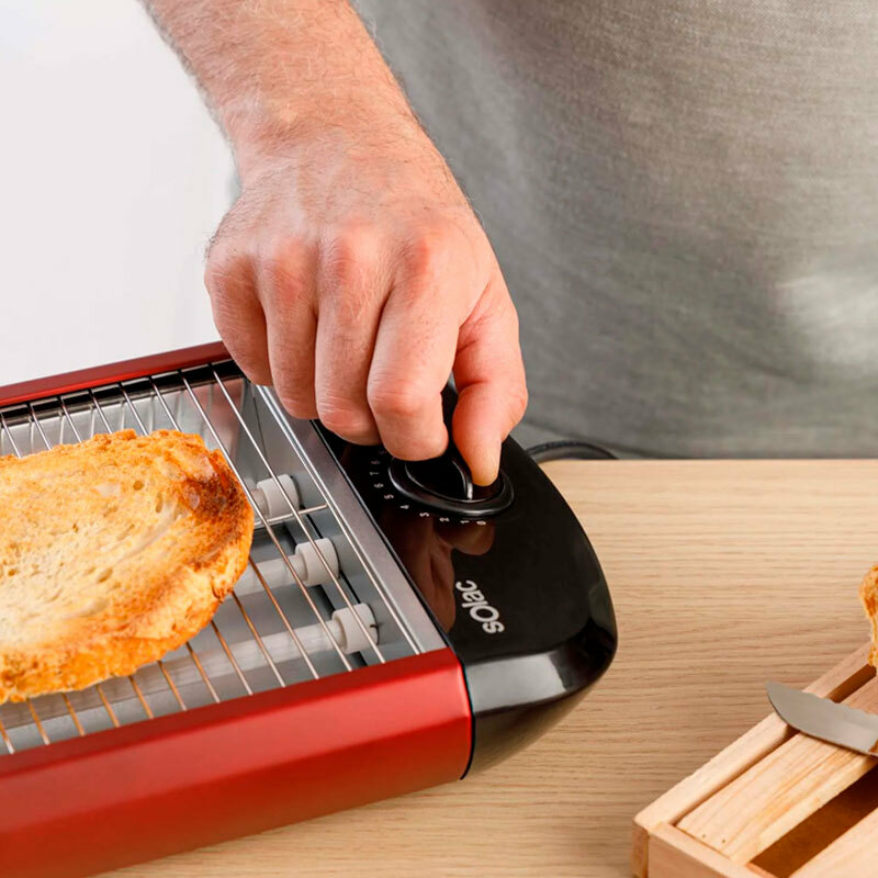 Tostadora plana Solac TC5309 – 700W, 12 niveles, bandeja recogemigas extraíble
