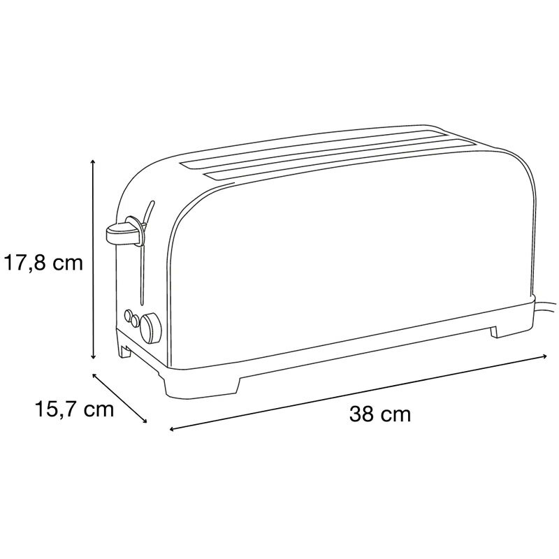 Tostadora Solac TL5419 Ye-Yé – 1400 W, 2 ranuras extra largas, 6 niveles