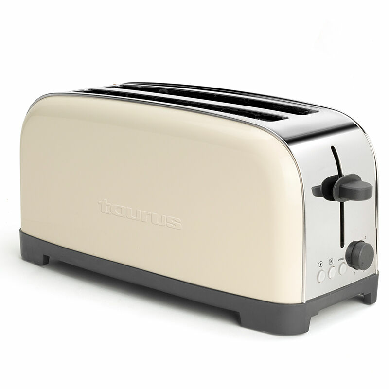 Tostadora Taurus VINTAGE CREAM – 2 ranuras extra largas, 1500 W, 7 niveles