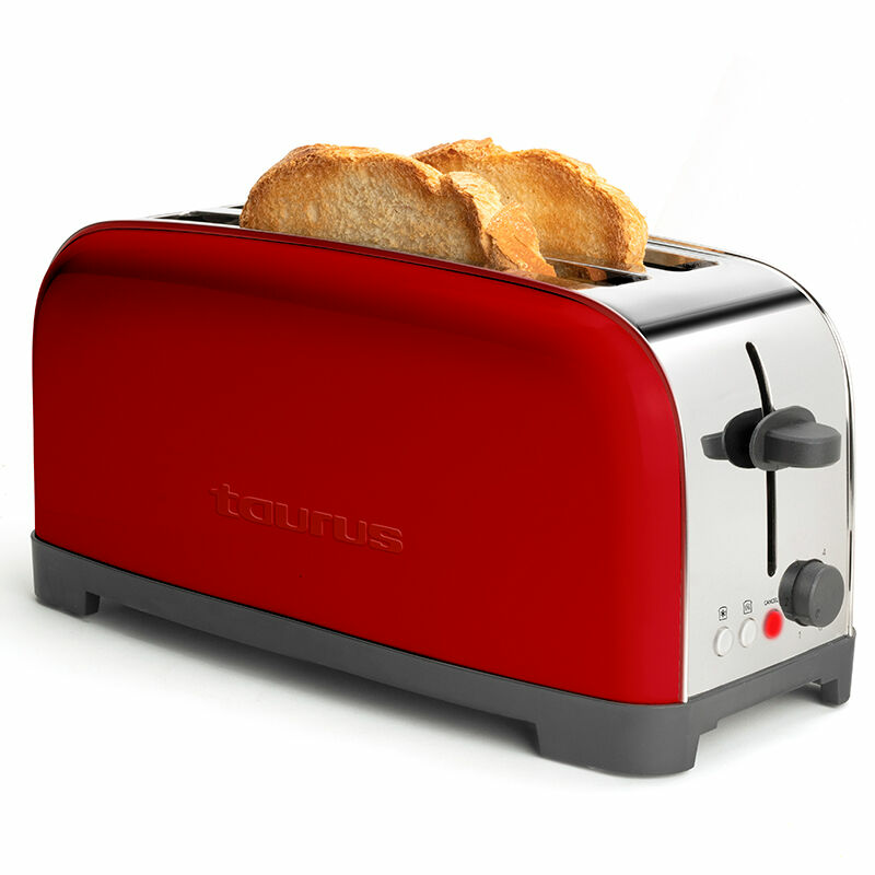 Tostadora Taurus TO1400 – 1400 W, 2 ranuras extra largas, 6 niveles de tostado
