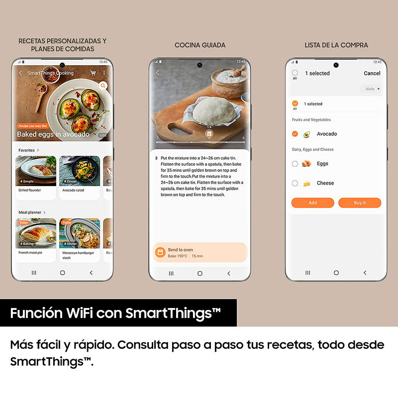Horno integrable Samsung NV7B4530ZAS/U1 – 76 L, Dual Cook Flex, Limpieza pirolítica
