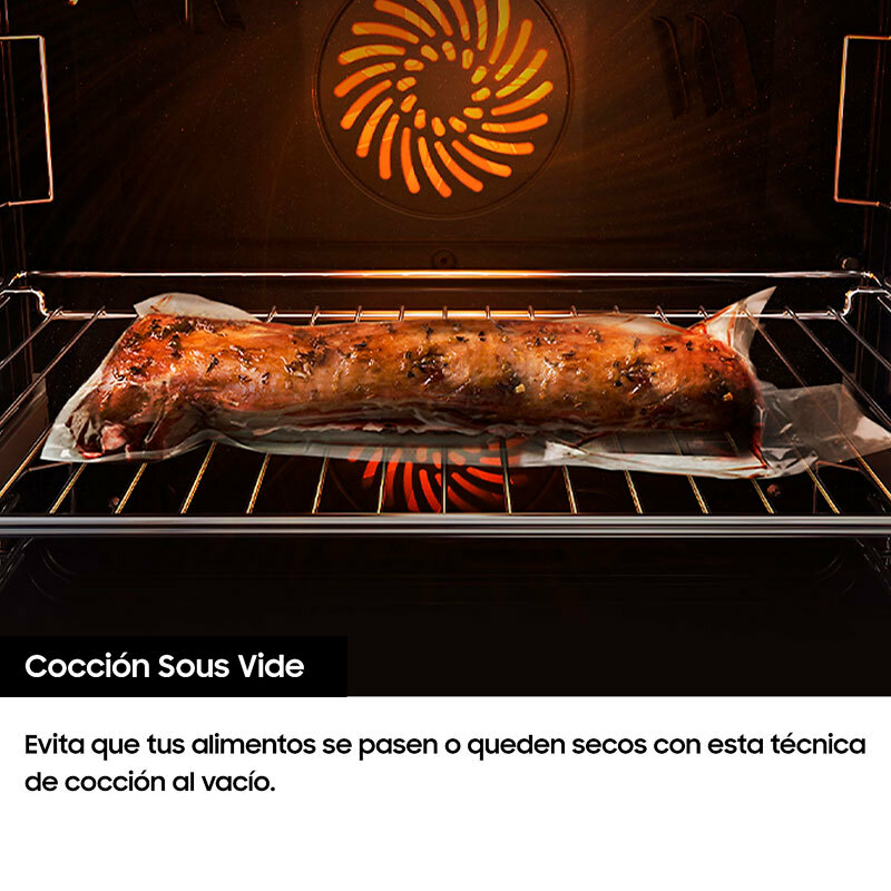 Horno integrable Samsung NV7B4530ZAS/U1 – 76 L, Dual Cook Flex, Limpieza pirolítica