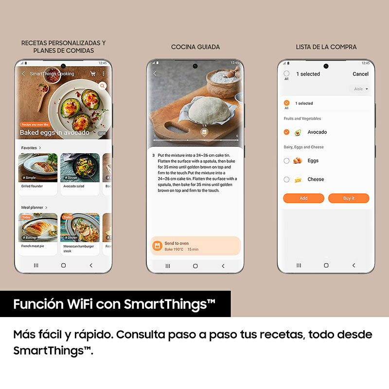 Horno integrable Samsung NV7B4430ZAB/U1 – Dual Cook, 76 L, Wi‑Fi