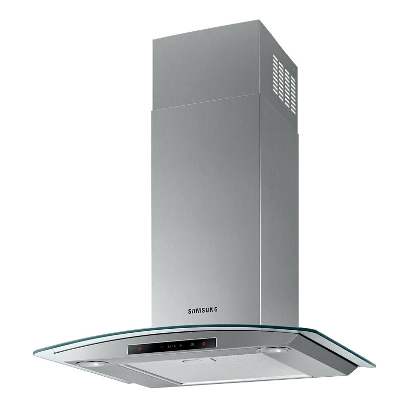 Campana extractora de pared Samsung NK24C5070DS/UR – 60 cm, 558 m³/h, Inox y vidrio curvo