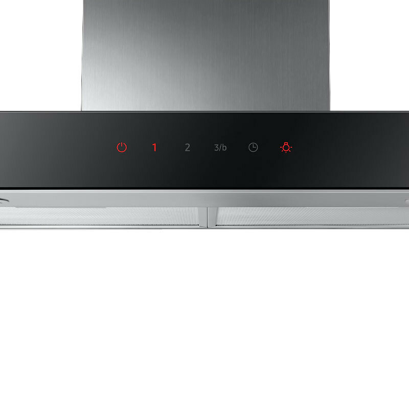 Campana extractora decorativa de pared Samsung NK24C5070US/UR – 531 m³/h, Inox y cristal, Control táctil LED