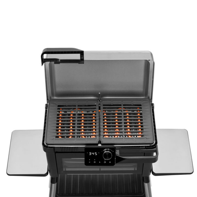 Barbacoa eléctrica de sobremesa WMF Profi Plus Urban Master – 3.000 W, Horno integrado, Acabado Cromargan