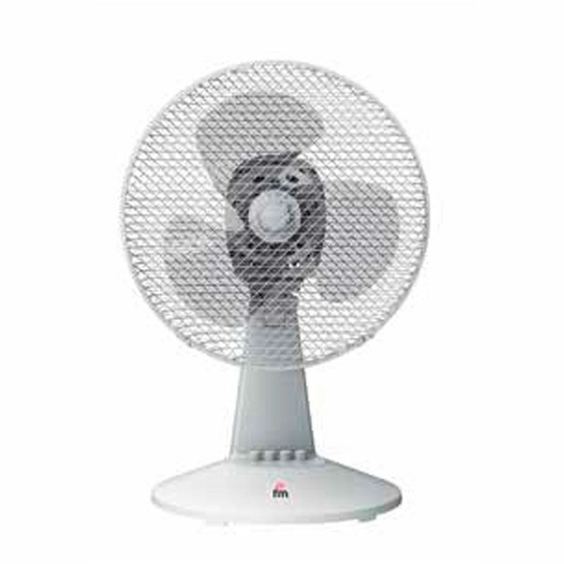 Ventilador de sobremesa Grupo FM SB-130 – Blanco, 30 cm, 3 velocidades