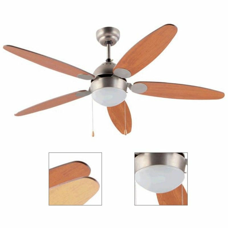 Ventilador de techo FM VT130 – Madera, 132 cm, Luz integrada