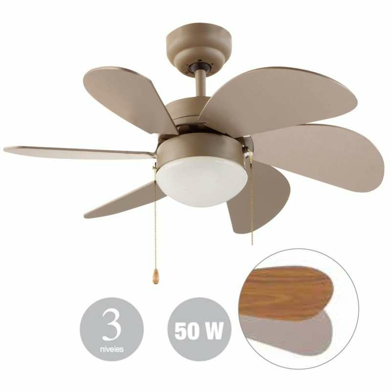 Ventilador de techo FM VT90 – 80 cm, Luz E14, Reversible