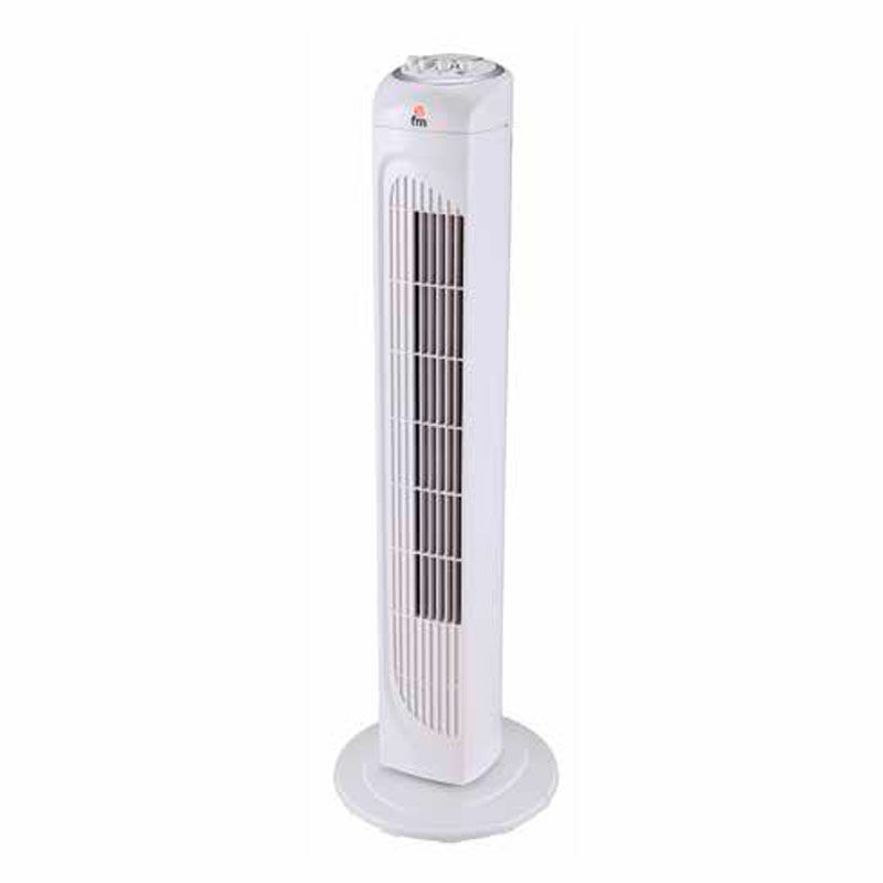 Ventilador de torre FM Calefacción VTR-20 – Sin aspas, Silencioso, Temporizador 2h