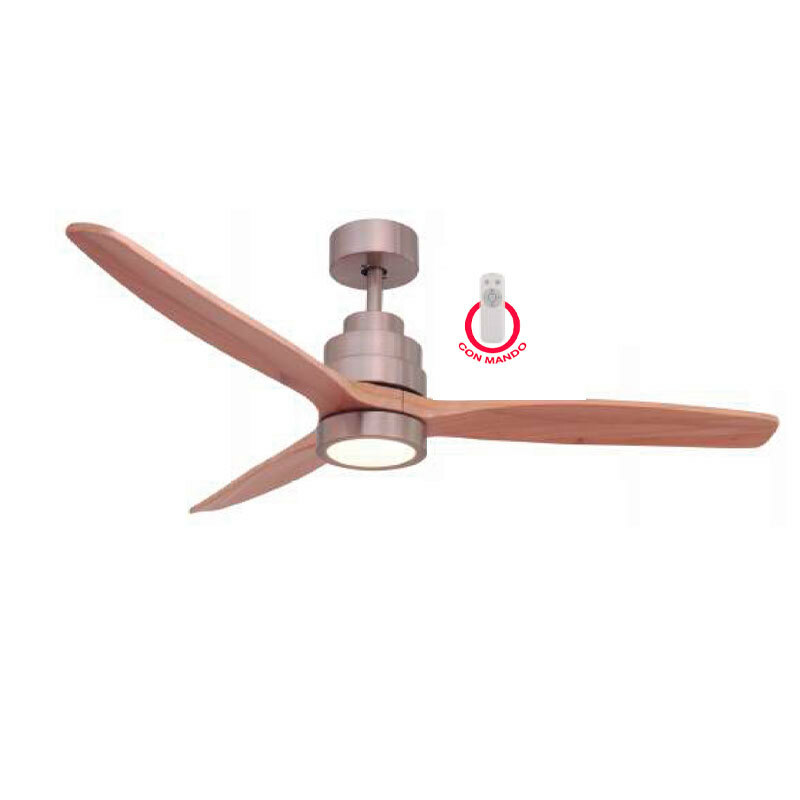 Ventilador de techo FM Calefacción VT-7000 L – 132 cm, Motor DC bajo consumo, Luz LED 18W