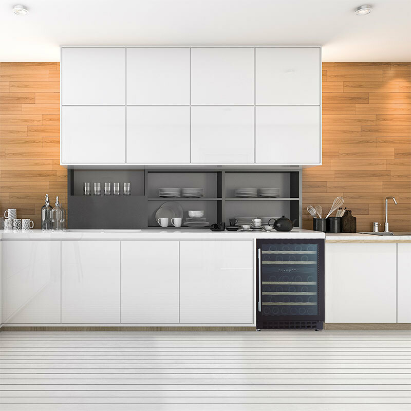 Vinoteca integrable Cata VI59082BK – 46 botellas, 2 zonas 5-22 °C, No Frost