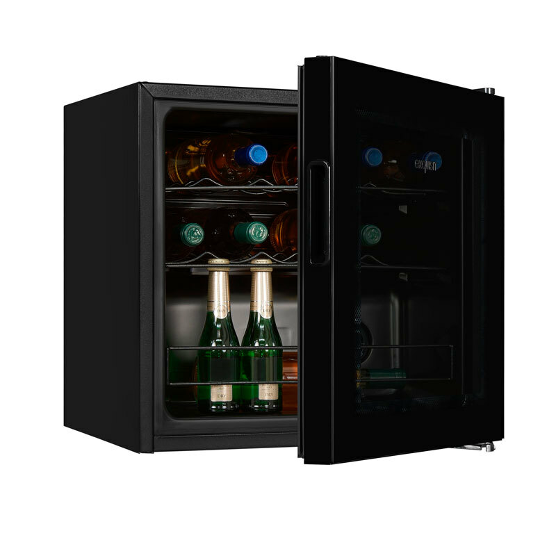 Vinoteca compacta Exquisit WS1-12-GT-030G – 12 botellas, 5-18 °C, 41 dB