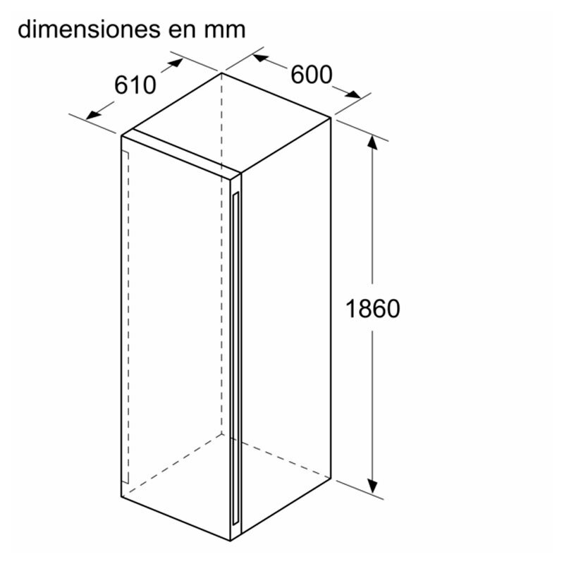 Vinoteca Siemens KW36KATGA – 199 botellas, 2 zonas 7-19 °C, puerta cristal UV