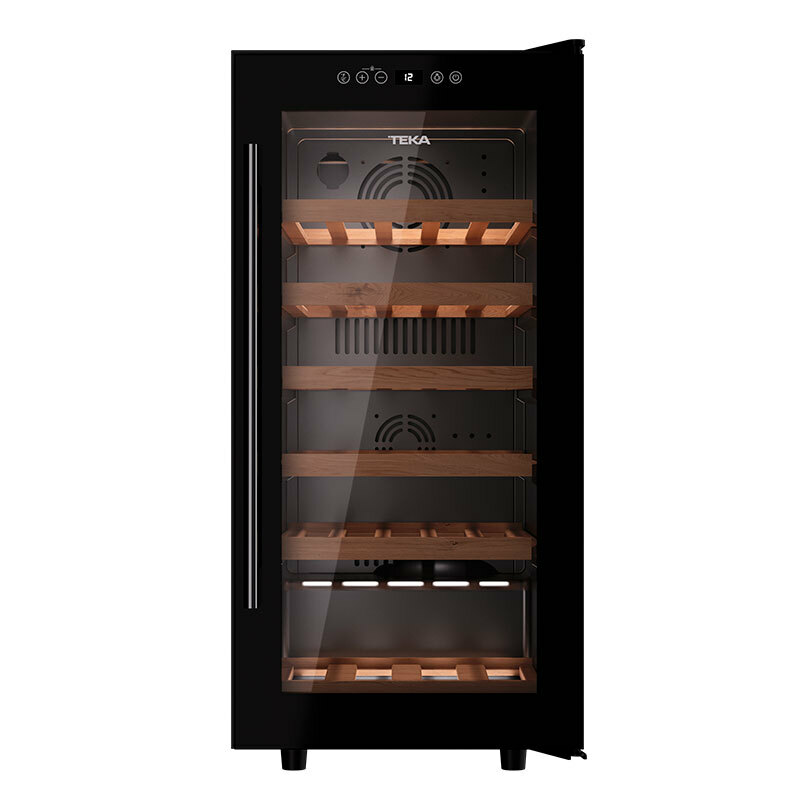 Vinoteca Teka RVF10032GBK – 32 botellas, 5–18 °C, Doble cristal UV