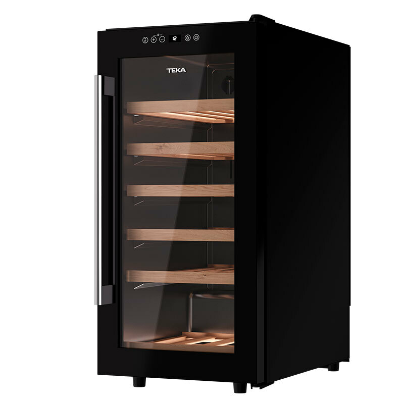 Vinoteca Teka RVF10032GBK – 32 botellas, 5–18 °C, Doble cristal UV