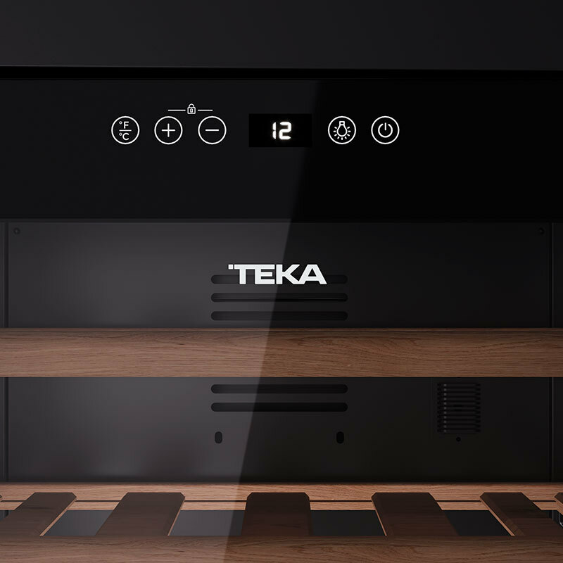 Vinoteca independiente Teka Sommelier RVF 10051 GBK – 51 botellas, control táctil, protección UV