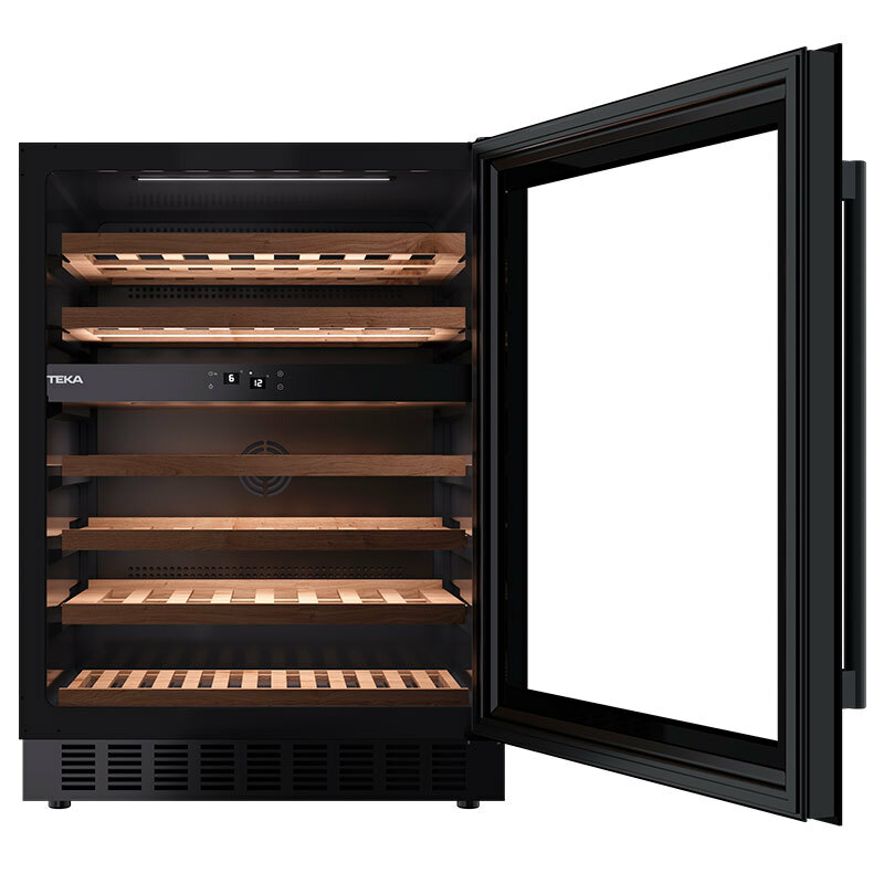 Vinoteca Teka RVU 20046 – 46 botellas, Protección UV, No Frost