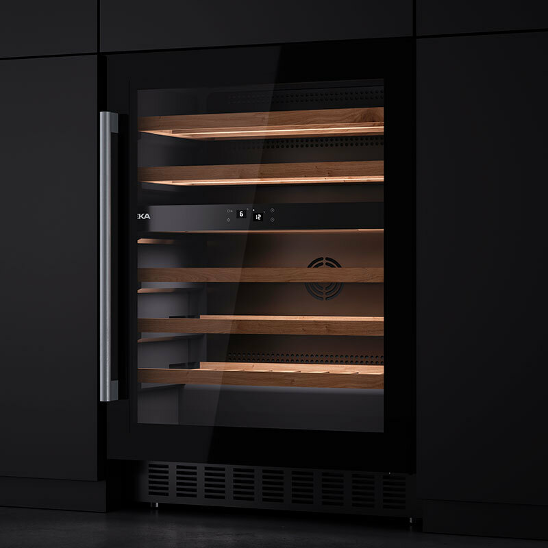 Vinoteca Teka RVU 20046 – 46 botellas, Protección UV, No Frost