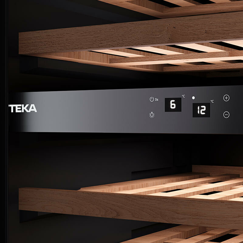 Vinoteca Teka RVU 20046 – 46 botellas, Protección UV, No Frost