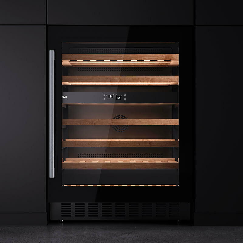 Vinoteca Teka RVU 20046 – 46 botellas, Protección UV, No Frost