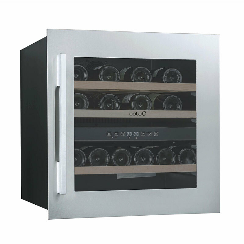 Vinoteca integrable CATA VI 59036 X – 36 botellas, 5-20 °C, estantes madera