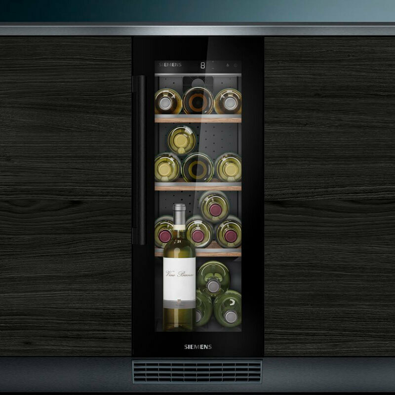 Vinoteca integrable Siemens KU20WVHF0 – 21 botellas, 5–20 °C, puerta con filtro UV